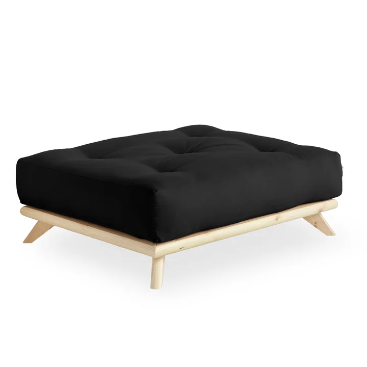 Senza Ottoman from Karup Design in pine natural / dark gray