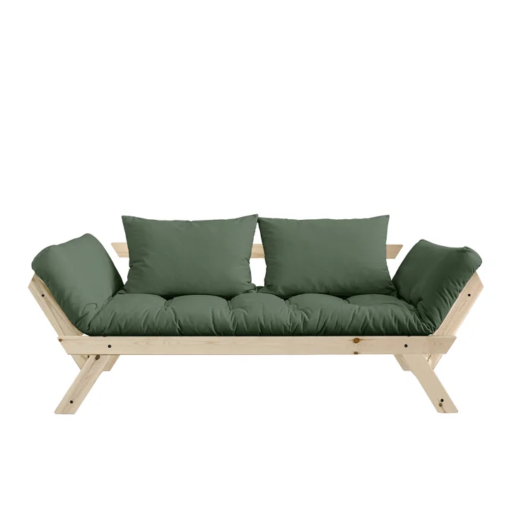 Bebop Sofa from Karup Design in natural pine / olive green