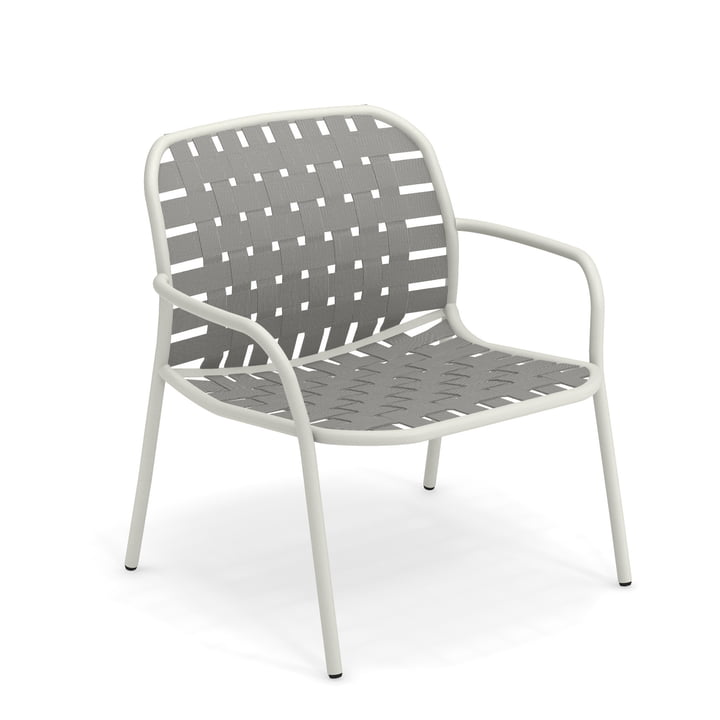 Yard Lounge chair from Emu in white / grey-green