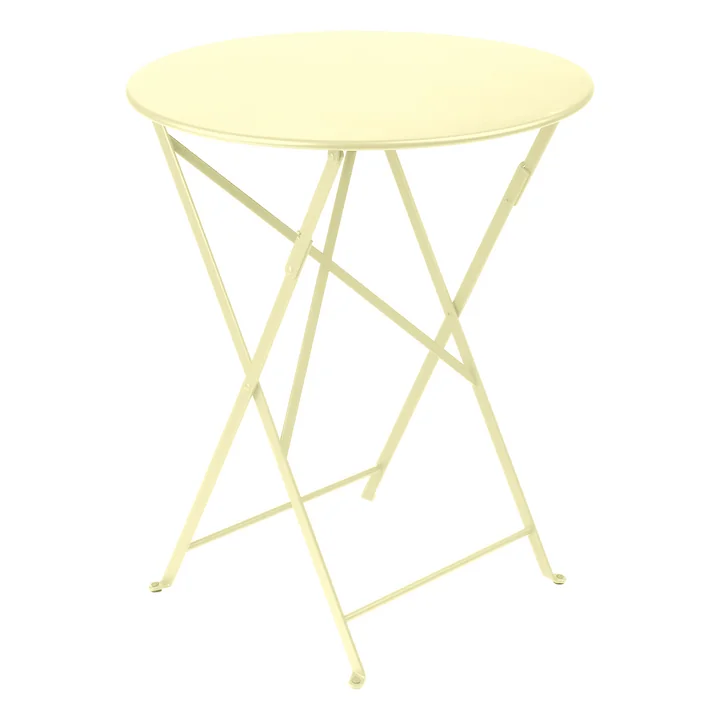 Bistro Folding table Ø 60 cm, lemon sorbet by Fermob