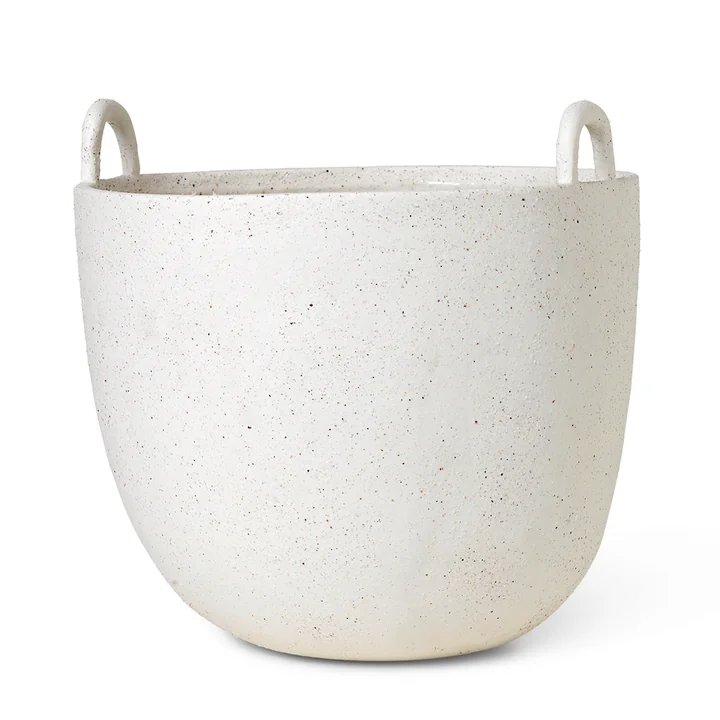 Ferm Living - Speckle Plant pot, Ø 30 x H 30 cm, off-white