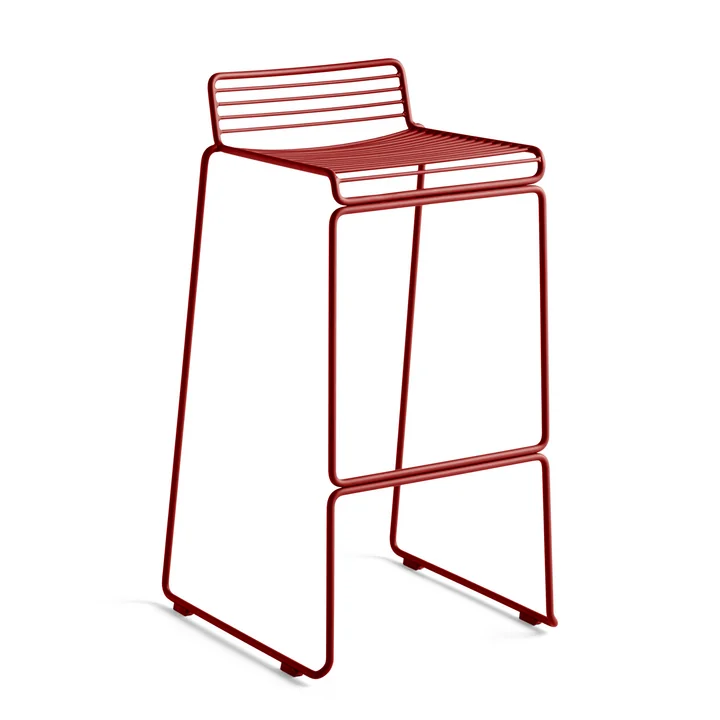 Hee Bar stool high, rust by HAY