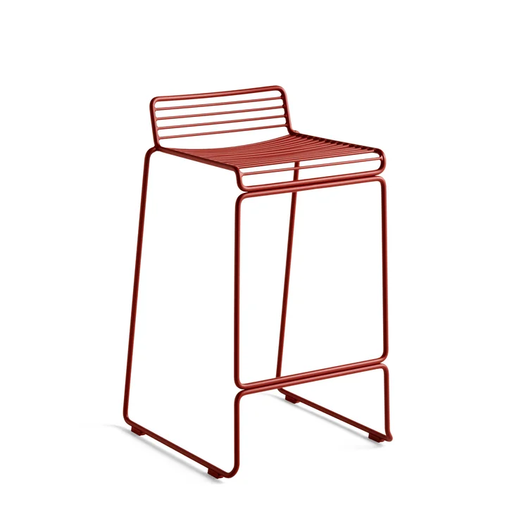 Hee Bar stool low, rust by HAY
