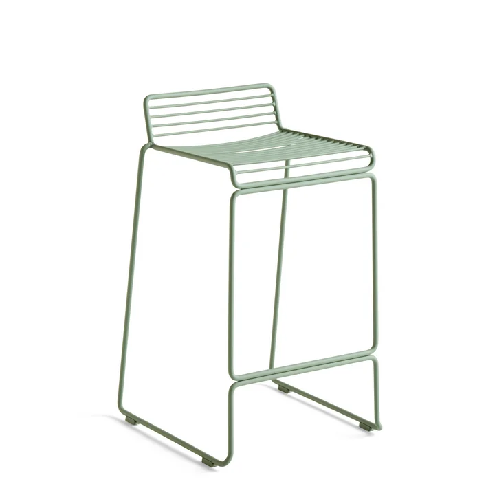 Hee Bar stool low, fall green by HAY