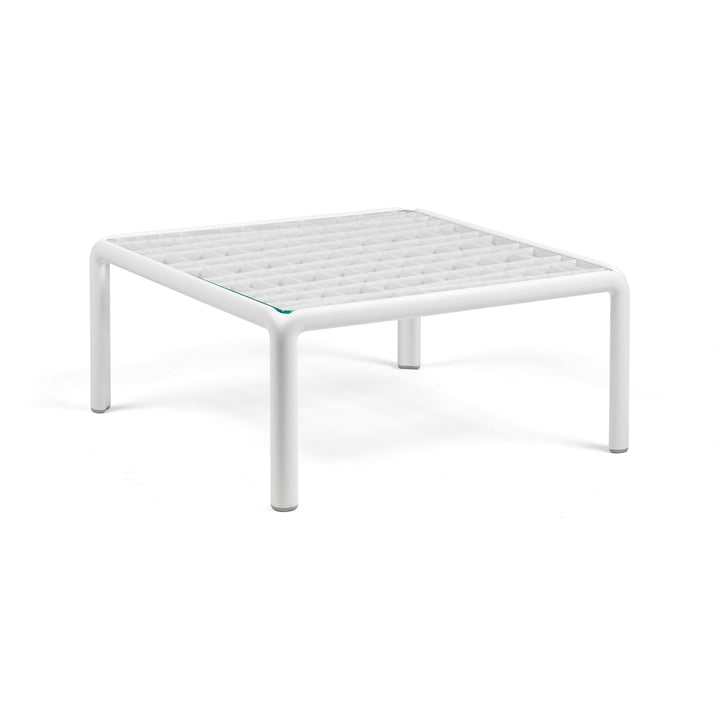 Komodo Garden table 70 x 70 cm, glass / white from Nardi