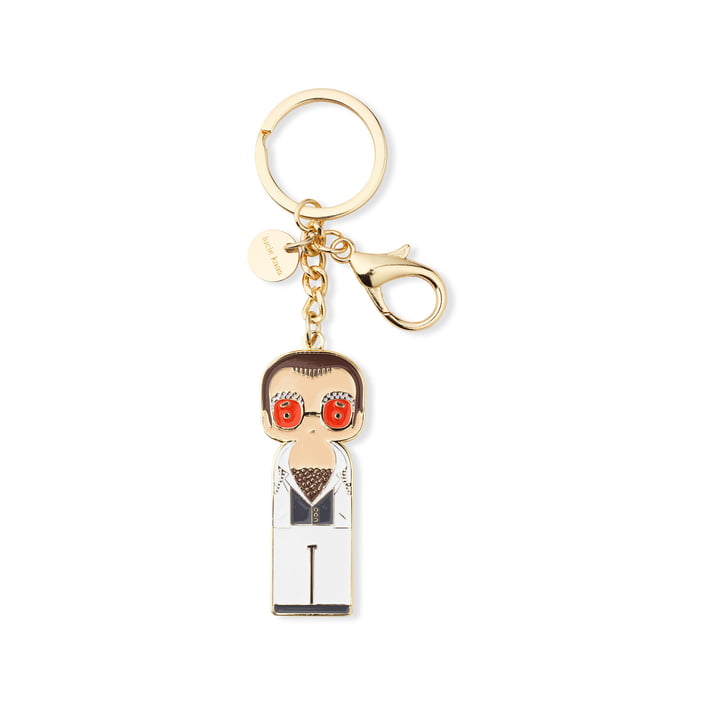 Sketch Inc. key ring Elton in white by Lucie Kaas