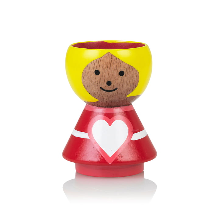 Bordfolk Egg cup girl heart from Lucie Kaas