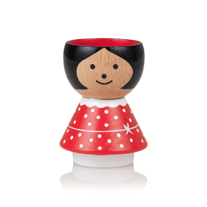 Bordfolk Egg cup girl from Lucie Kaas in red
