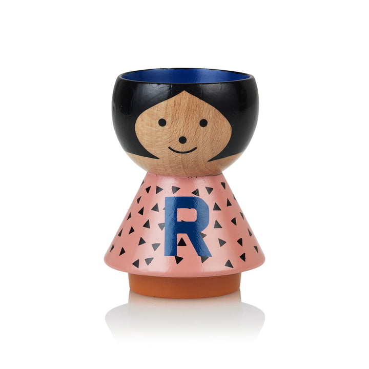 Bordfolk eggcup girl R from Lucie Kaas