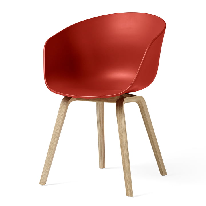 About A Chair AAC 22 from Hay in oak matt lacquered / warm red