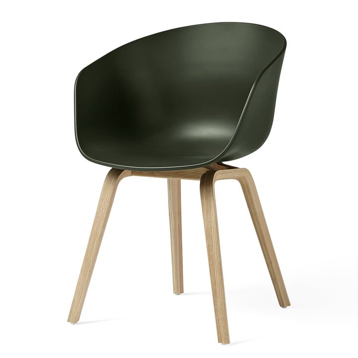 About A Chair AAC 22 from Hay in oak matt lacquered / green