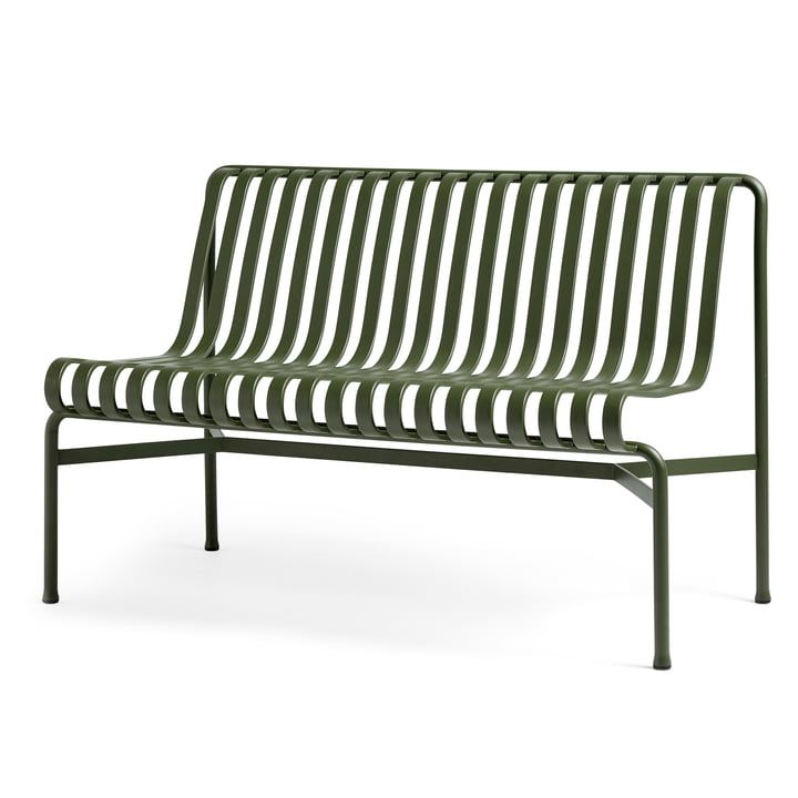Palissade Dining Bench without armrests from Hay in olive