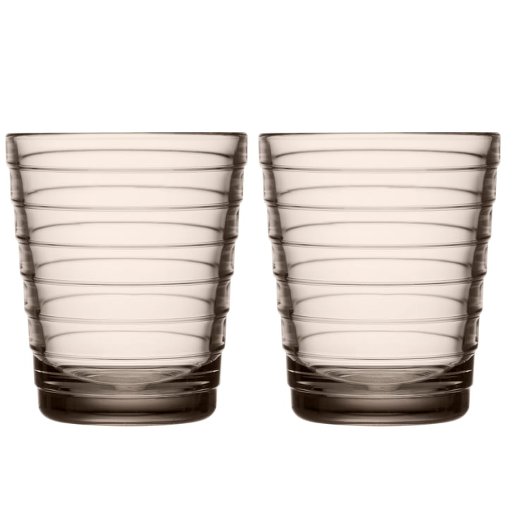 Aino Aalto Glass mug 22 cl from Iittala in linen (set of 2)