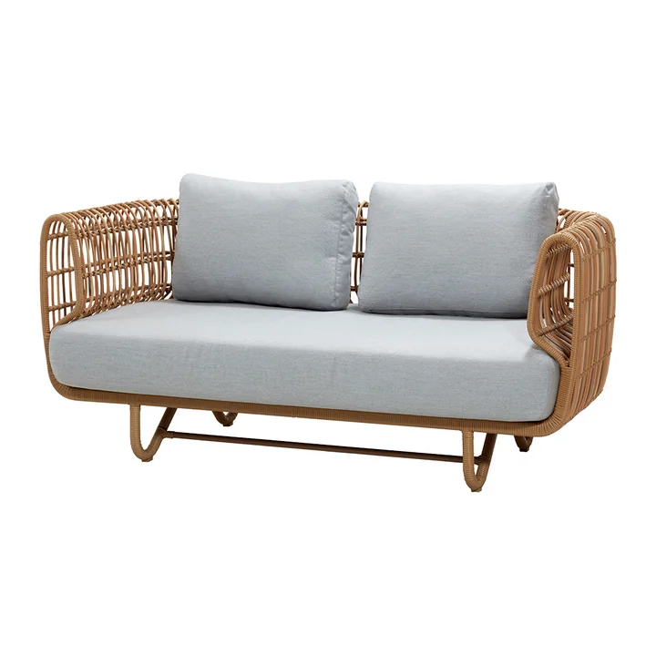 Nest 2-seater sofa Outdoor, nature / light grey from Cane-line