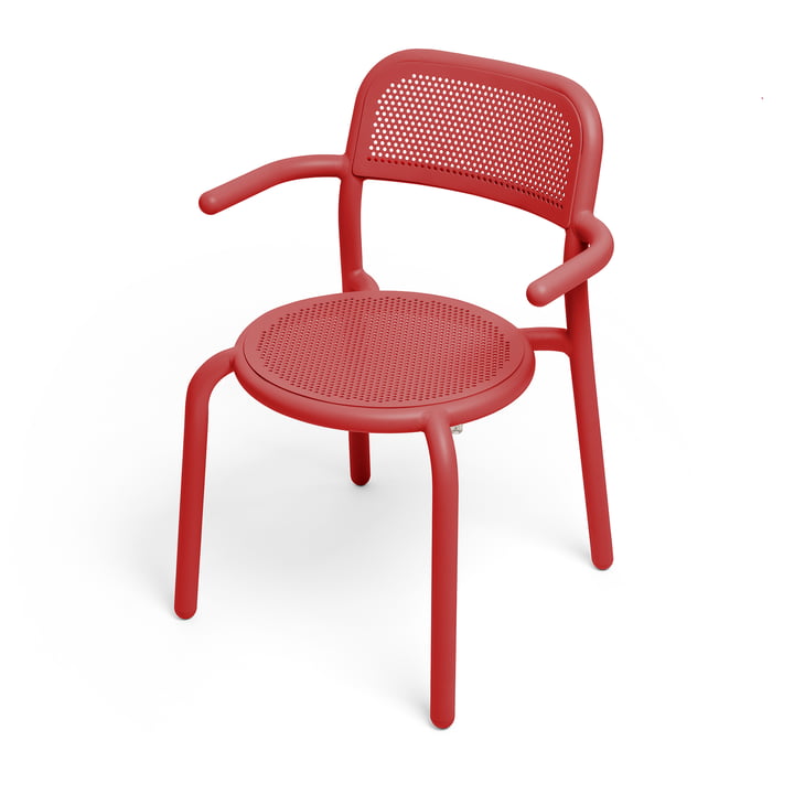 The Toní armchair from Fatboy in the color industrial red