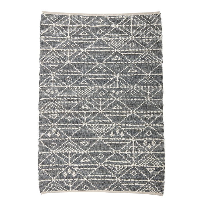 Wool carpet with the dimensions 180 x 120 cm from Bloomingville in grey