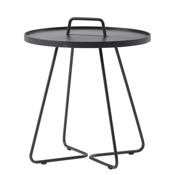On-the-move Side table by Caneline in Ø 52 x H 60 cm / black