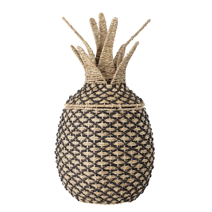 Storage basket pineapple from Bloomingville in nature / black