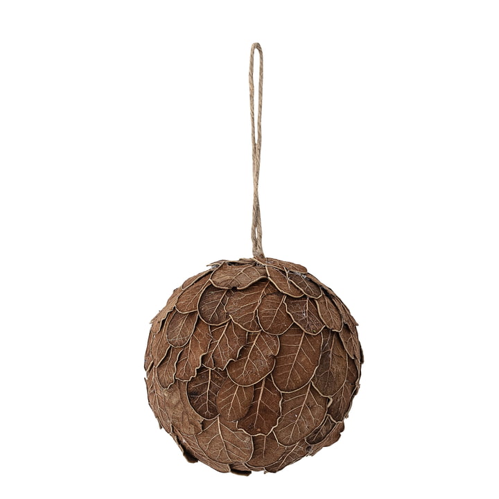 Bloomingville - Christmas ball oak leaves, Ø 10.5 cm, brown