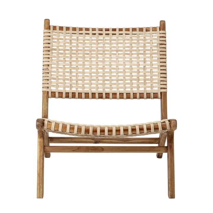 Keila Lounge Chair by Bloomingville in Teak / Rattan