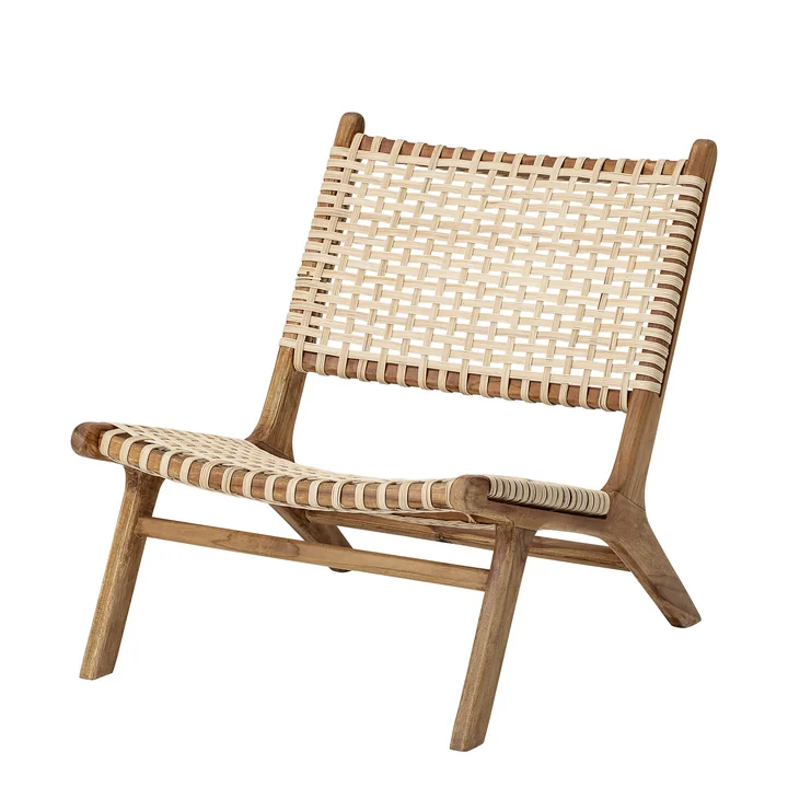 Keila Lounge Chair by Bloomingville in Teak / Rattan