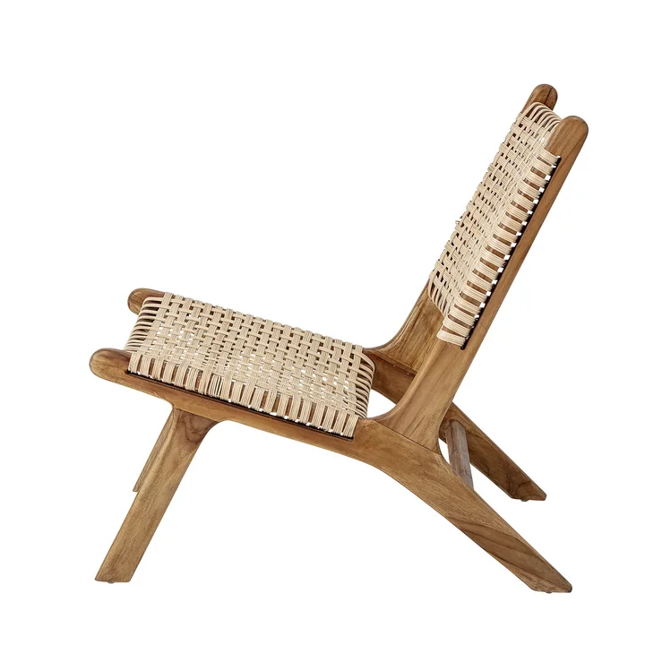 Keila Lounge Chair by Bloomingville in Teak / Rattan