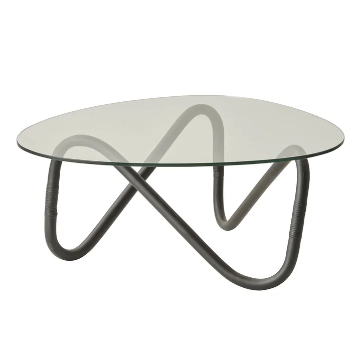 Wave coffee table, black from Cane-line