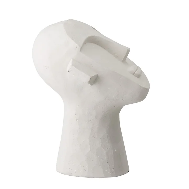 head sculpture abstract H 22 cm from Bloomingville in concrete white