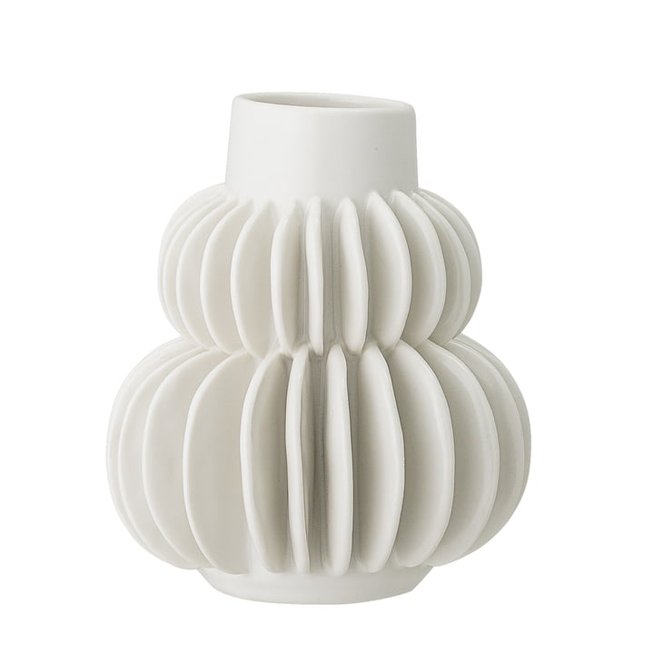 earthenware vase Ø 11,5 x 14 cm from Bloomingville in white