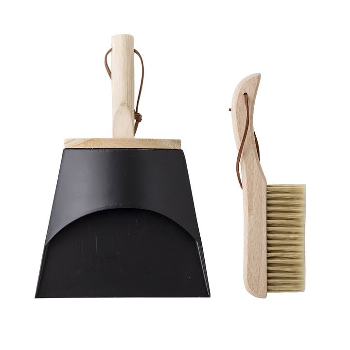 dustpan and hand brush from Bloomingville in beech / black