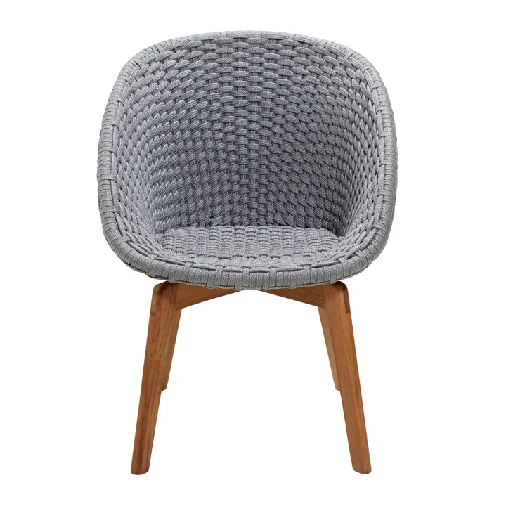 Peacock armchair, teak / light gray of Cane-line