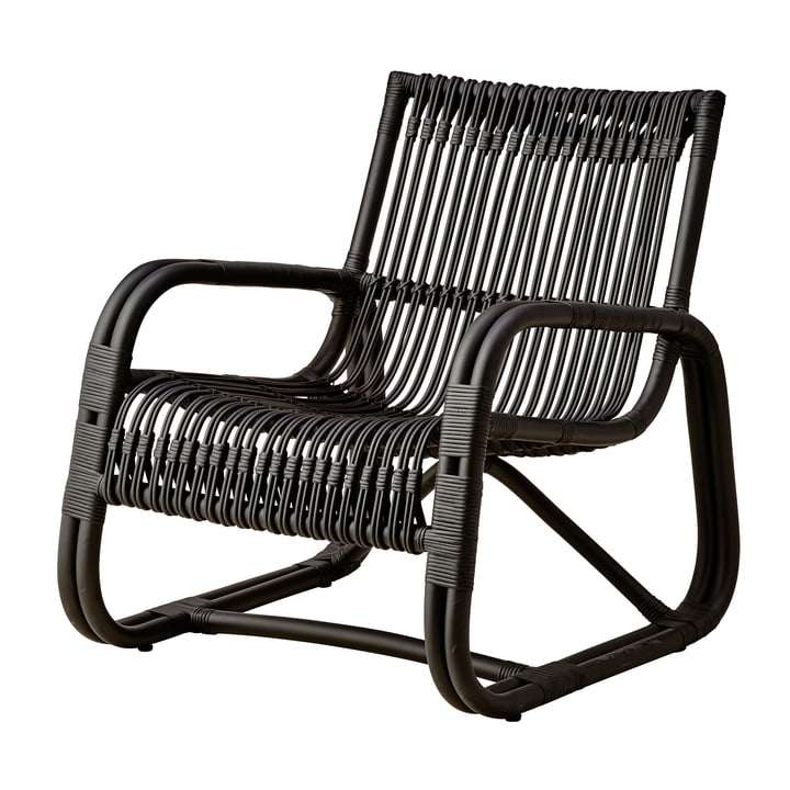 Curve Lounge chair Indoor, black by Cane-line
