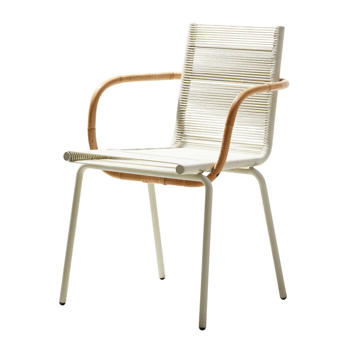 Sidd Armchair, white by Cane-line