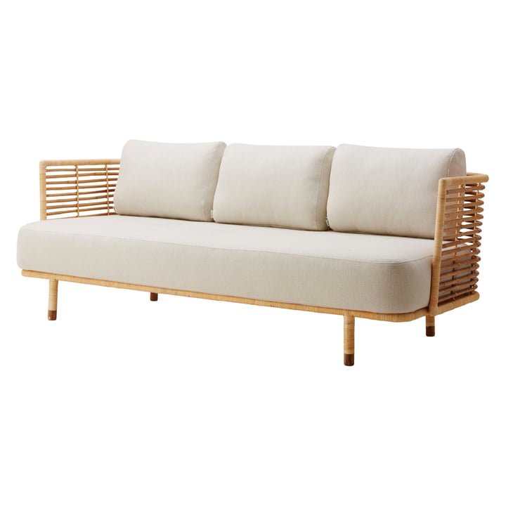 Sense 3-seater sofa, nature / off-white from Cane-line