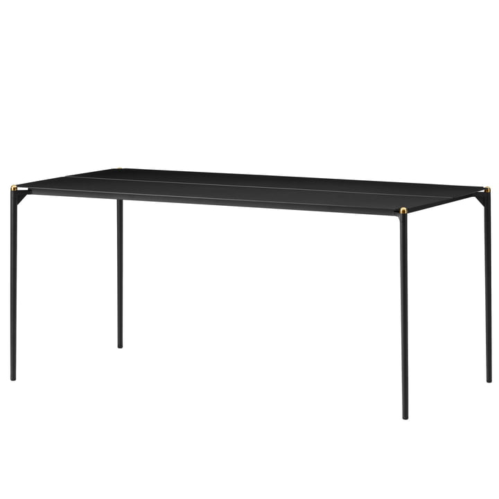 Novo table 160 x 80 cm from AYTM in black / gold