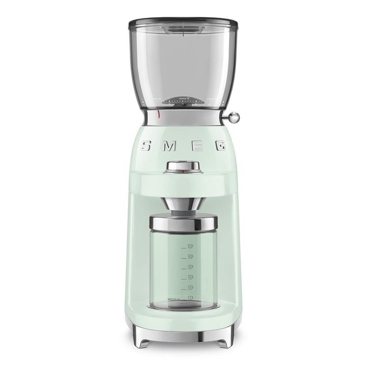 Coffee grinder CGF01 from Smeg in pastel green