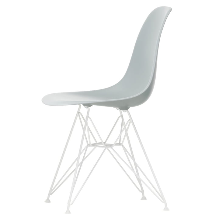 Vitra - Eames Plastic Side Chair DSR, white / light grey (felt glides white)