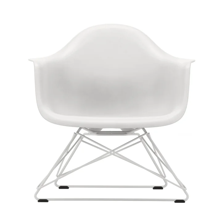 Eames Plastic Armchair LAR from Vitra in white / white (felt glides basic dark)
