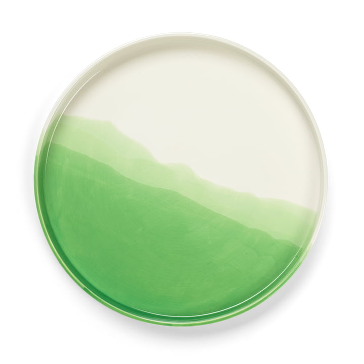 Herringbone Tray Ø 35,5 cm from Vitra in green