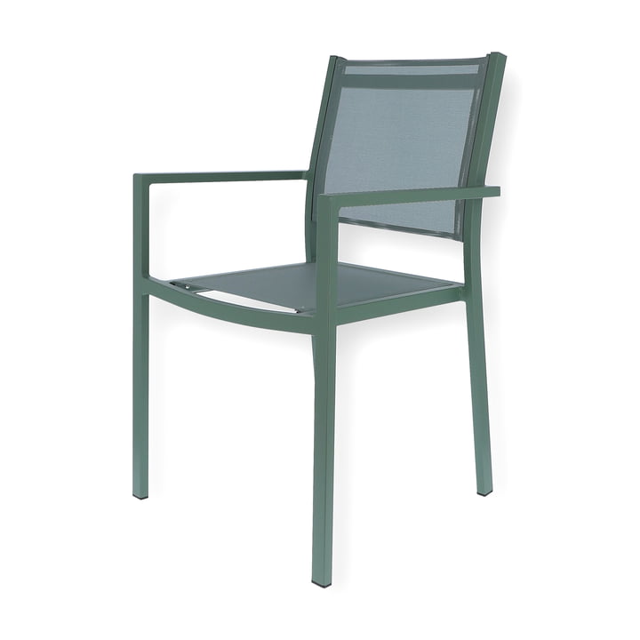 Aria Fiam stacking chair in sage