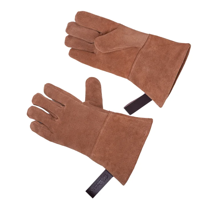 Outdoor steel oven grill gloves from Weltevree in brown