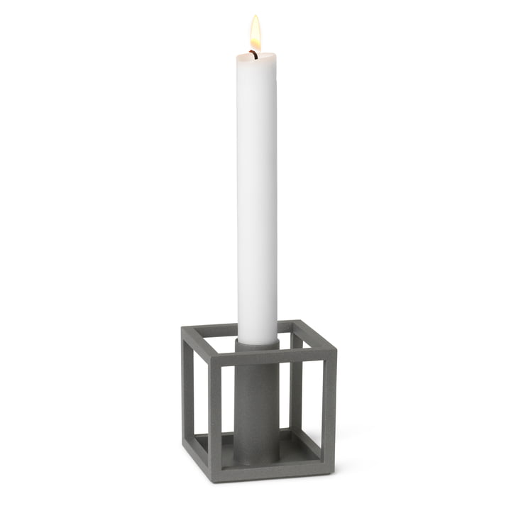 Kubus 1 Candle holder from by Lassen in gray