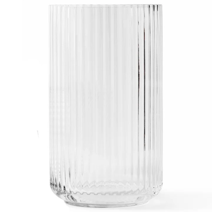 Glass vase H 38 cm from Lyngby Porcelæn in transparent