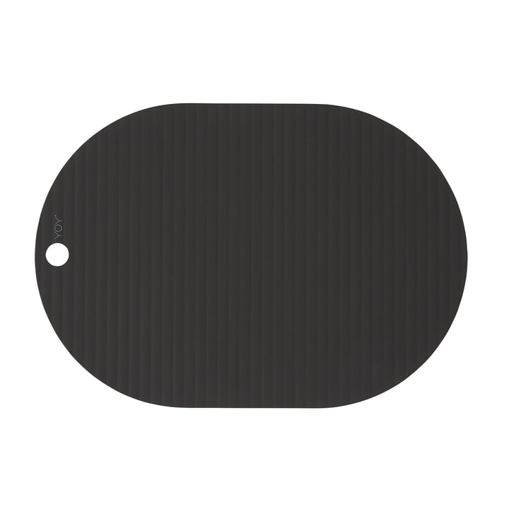 Ribbo Placemat oval, black from OYOY