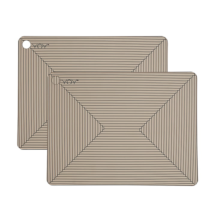 Placemats Futo, brown (set of 2) from OYOY