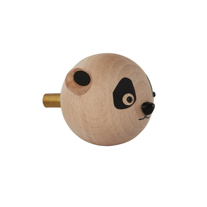 Mini Hook Children wall hook panda, natural from OYOY