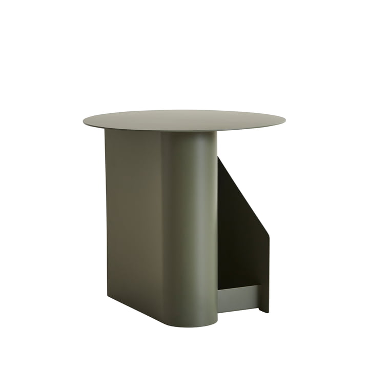 Sentrum Side table Ø 40 x H 36 cm from Woud in dusty green