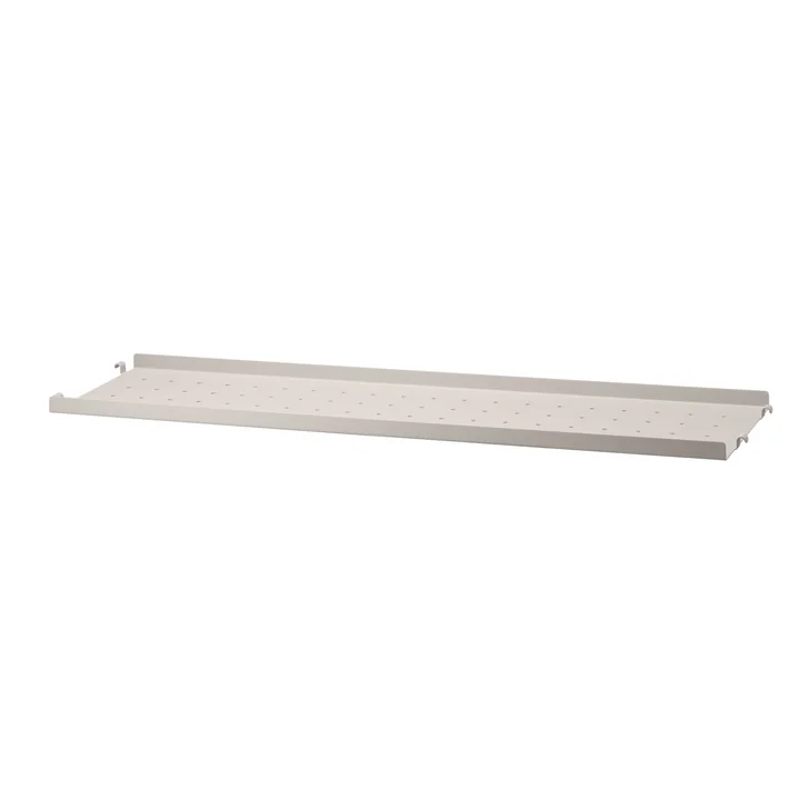 Metal shelf with low edge 78 x 20 cm from String in beige