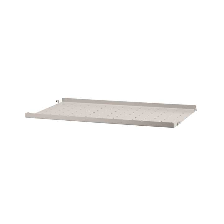 Metal shelf with low edge 58 x 30 cm from String in beige