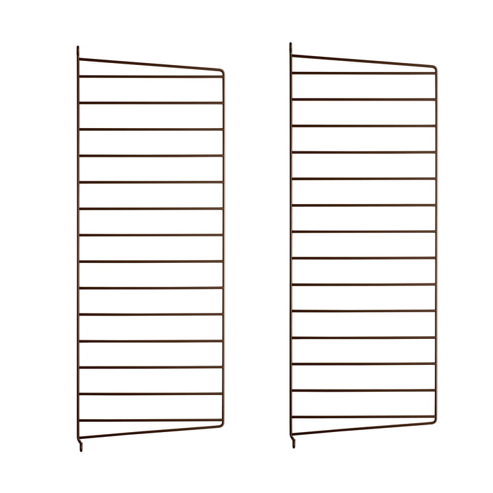 Wall ladder for String Shelf 75 x 30 cm (set of 2) from String in brown